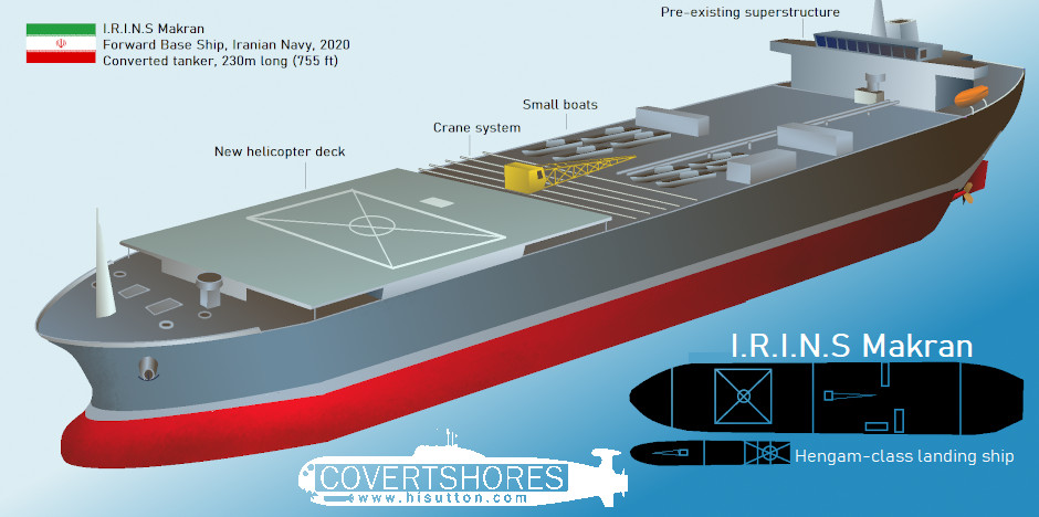 Iranian Navy's largest Ship, I.R.I.N.S Makran, Observed On Sea Trials