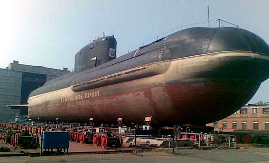 Sarov in dry dock