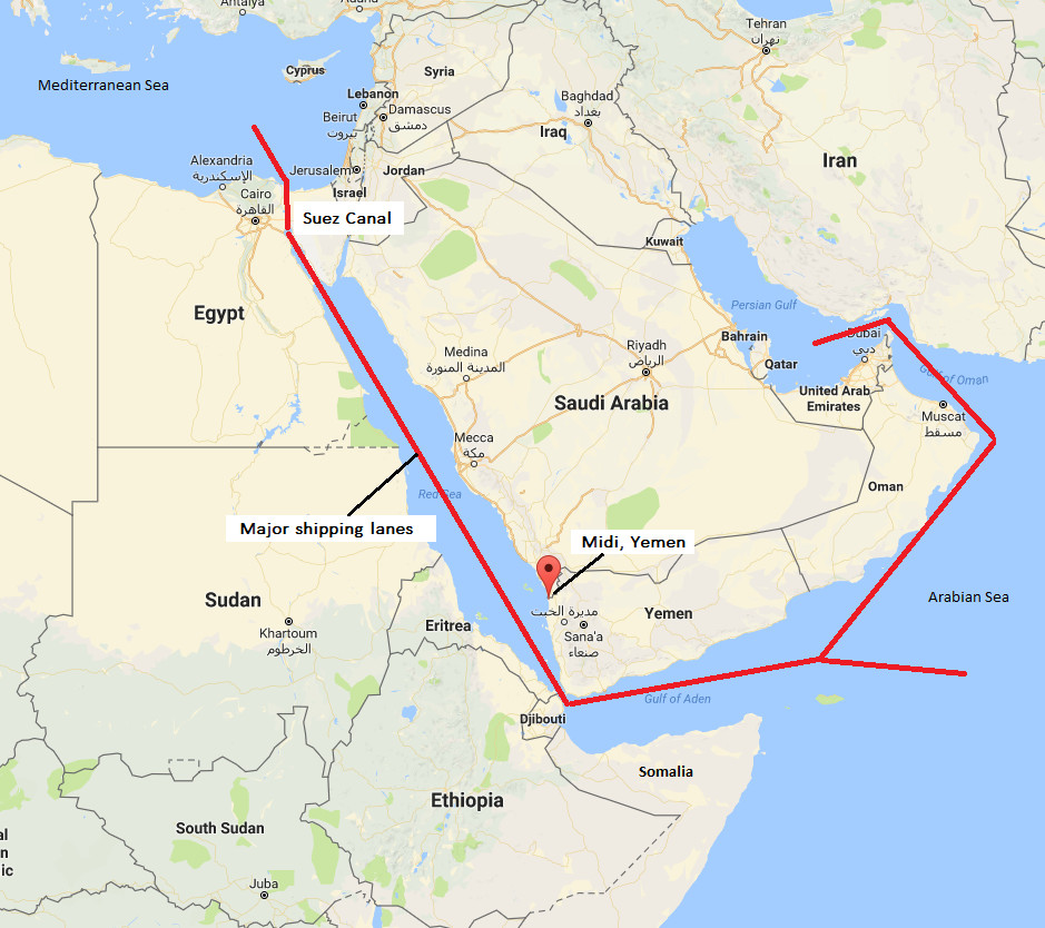 improvised sea mines used in Yemen